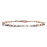 Load image into Gallery viewer, Sleeping Baguette Diamond Tennis Bracelet