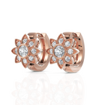 Load image into Gallery viewer, Radiating Floral Diamond Earrings