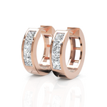Load image into Gallery viewer, True Elegant Princess Cut Diamond hoops
