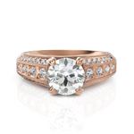Load image into Gallery viewer, Lustre Solitaire Round Cut Diamond Ring (1.00 Ct. Solitaire)