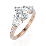 Load image into Gallery viewer, Spectacular Pear & Triangle Cut Three Stone Engagement Ring (1.50 CT. Pear Cut)