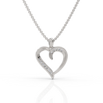 Load image into Gallery viewer, Twirl Heart Diamond Pendant ( Neck Chain Is Not A Part Of The Product And Can Be Bought Separately )