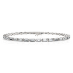 Load image into Gallery viewer, Sleeping Baguette Diamond Tennis Bracelet