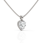 Load image into Gallery viewer, Brilliant Heart Solitaire Halo Diamond Pendant ( Neck Chain Is Not A Part Of The Product And Can Be Bought Separately )
