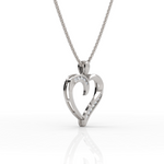 Load image into Gallery viewer, Twirl Heart Diamond Pendant ( Neck Chain Is Not A Part Of The Product And Can Be Bought Separately )