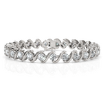 Load image into Gallery viewer, Exquisite S-shape Round Cut Diamond Bracelet