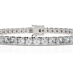 Load image into Gallery viewer, Four-Prong Round Diamond Tennis Bracelet