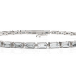 Load image into Gallery viewer, Sleeping Baguette Diamond Tennis Bracelet