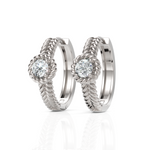 Load image into Gallery viewer, wonderous Single Diamond Hoops