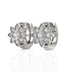 Load image into Gallery viewer, Radiating Floral Diamond Earrings