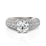 Load image into Gallery viewer, Lustre Solitaire Round Cut Diamond Ring (1.00 Ct. Solitaire)