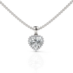 Load image into Gallery viewer, Brilliant Heart Solitaire Halo Diamond Pendant ( Neck Chain Is Not A Part Of The Product And Can Be Bought Separately )