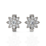 Load image into Gallery viewer, Radiating Floral Diamond Earrings