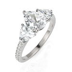 Load image into Gallery viewer, Spectacular Pear & Triangle Cut Three Stone Engagement Ring (1.50 CT. Pear Cut)