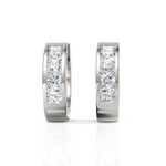Load image into Gallery viewer, True Elegant Princess Cut Diamond hoops