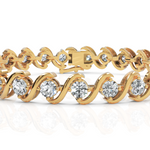 Load image into Gallery viewer, Exquisite S-shape Round Cut Diamond Bracelet