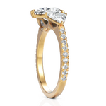 Load image into Gallery viewer, Spectacular Pear & Triangle Cut Three Stone Engagement Ring (1.50 CT. Pear Cut)