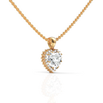 Load image into Gallery viewer, Brilliant Heart Solitaire Halo Diamond Pendant ( Neck Chain Is Not A Part Of The Product And Can Be Bought Separately )