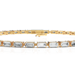Load image into Gallery viewer, Sleeping Baguette Diamond Tennis Bracelet