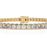 Load image into Gallery viewer, Four-Prong Round Diamond Tennis Bracelet