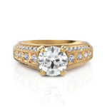 Load image into Gallery viewer, Lustre Solitaire Round Cut Diamond Ring (1.00 Ct. Solitaire)