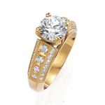 Load image into Gallery viewer, Antiquated Round Cut Diamond Solitaire Ring (1.00 CT. Round Cut)