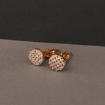 Load image into Gallery viewer, Classy Rose Gold Cufflinks With Round Cut Diamonds
