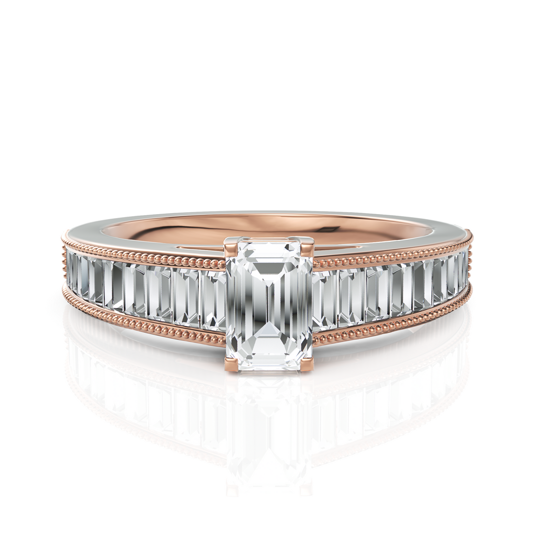 Designer Baguette Diamond Wedding Ring