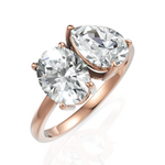 Load image into Gallery viewer, Oval Cut &amp; Pear Cut Toi Et Moi Solitaire Diamond Ring (1.50 CT. Each Diamond)
