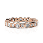 Load image into Gallery viewer, Metis Round Diamond Bezel Setting Eternity Ring
