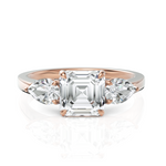 Load image into Gallery viewer, Asscher Cut &amp; Pear Cut Solitaire Diamond Ring (1.50 CT. Asscher Cut)