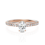 Load image into Gallery viewer, Latin Oval Cut Diamond Solitaire Ring (0.50 CT Oval)