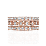 Load image into Gallery viewer, Glitter Round Cut Unique Bridal Eternity Ring Set