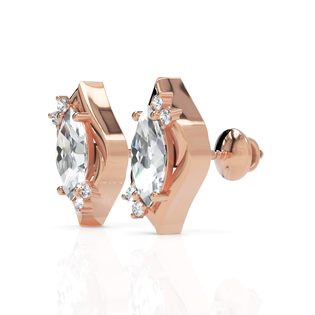 Classic Marquise Cut Diamond Studs