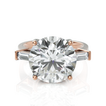 Load image into Gallery viewer, Immense Round Brilliant Cut Diamond With Side Baguette Ring (3.00 CT. Solitaire)
