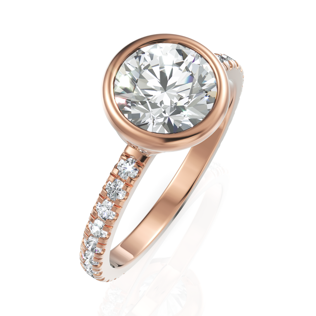 Charming Round Cut Diamond Ring With Bezel Set (1.50 CT. Solitaire)