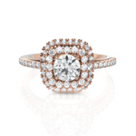 Load image into Gallery viewer, Double Halo Flickering Diamond Bridal Ring