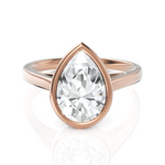 Load image into Gallery viewer, Tremendous Pear Cut Diamond Ring With Bezel Setting (2.50 CT. Solitaire)