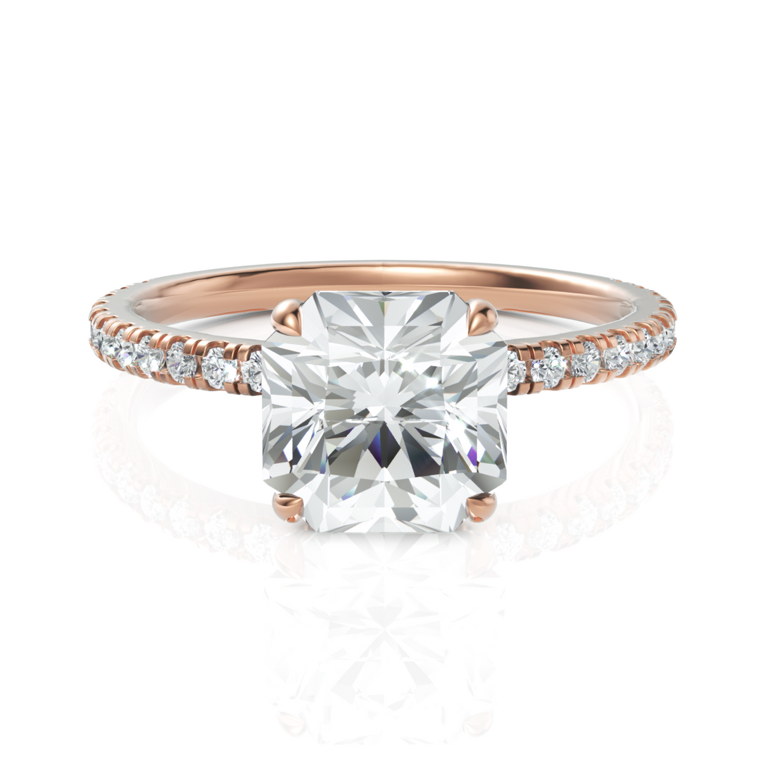 Stellar Radiant Square Cut Solitaire Diamond Wedding Ring (2.00 CT. Radiant Square)