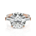 Load image into Gallery viewer, Immense Round Brilliant Cut Diamond With Side Baguette Ring (3.00 CT. Solitaire)