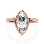 Load image into Gallery viewer, Striking Marquise Cut Diamond Solitaire Ring With Bezel Set (1.50 CT.)
