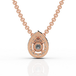 Load image into Gallery viewer, Classic Pear Shape Round Cut Diamond Necklace