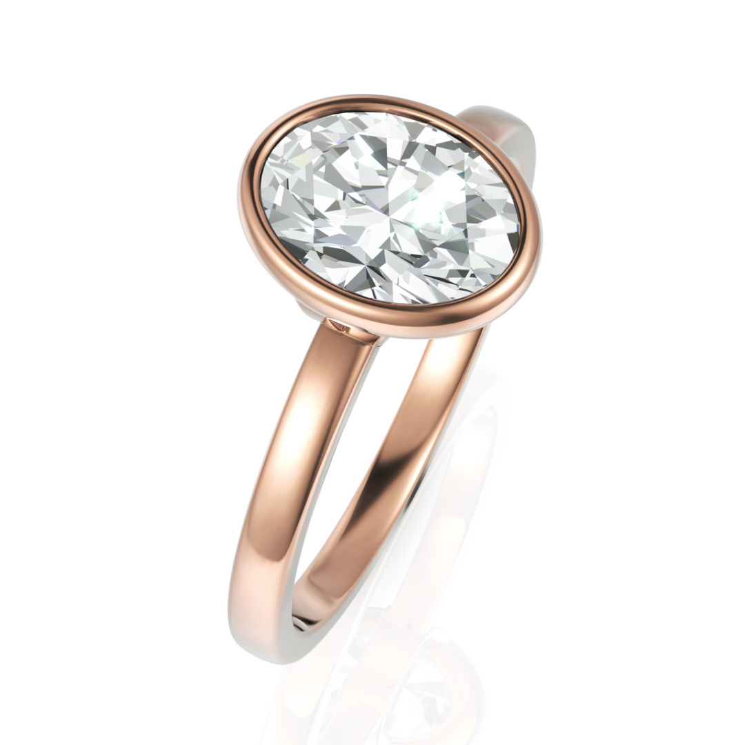 Classic Oval Cut Diamond With Bezel Set (1.50 CT.)