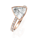 Load image into Gallery viewer, Trigon Trillion Cut Diamond Ring With Bezel Setting (1.50 CT. Trillion Cut)
