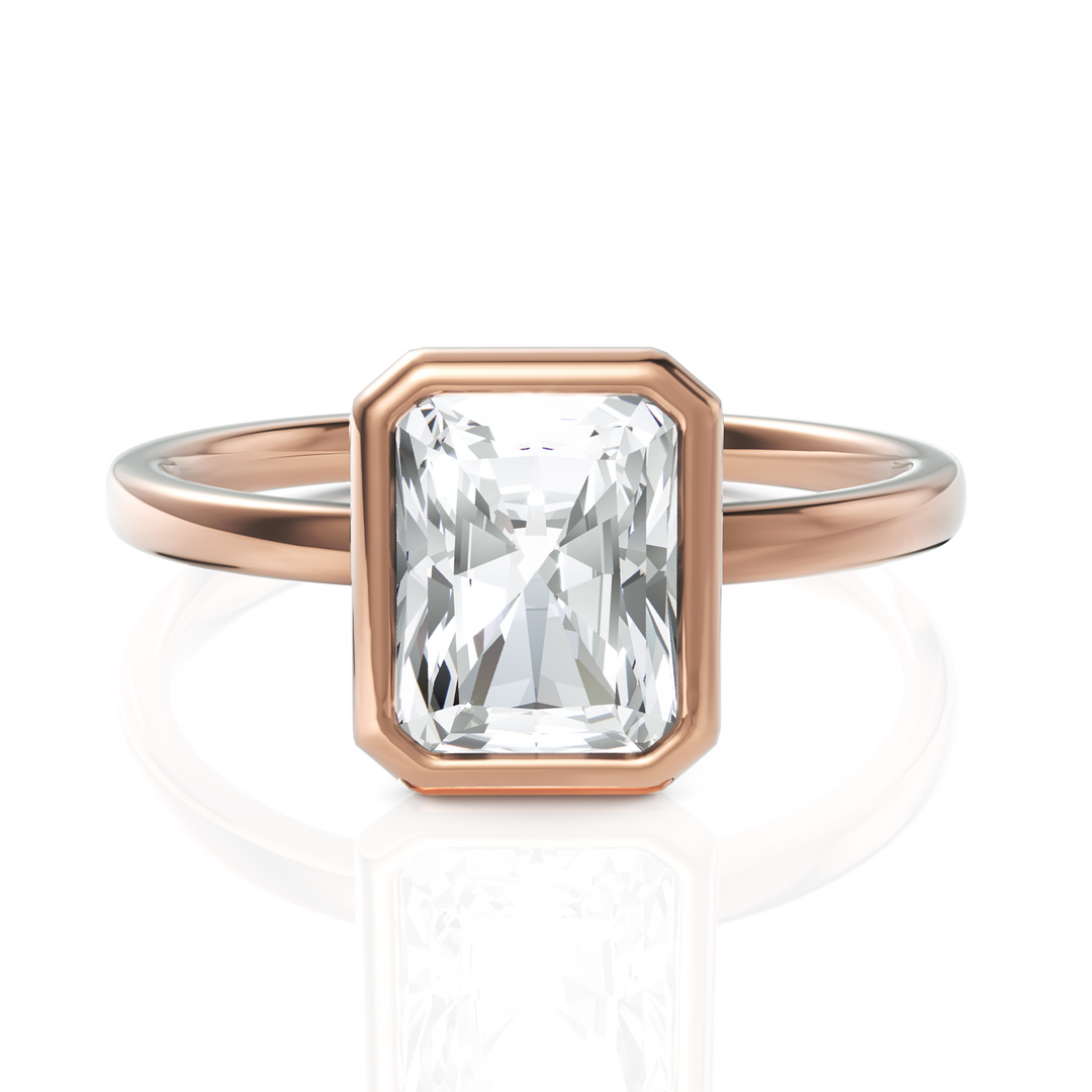 Bezel Set Radiant Cut Diamond Solitaire Ring (1.50 CT. Solitaire)