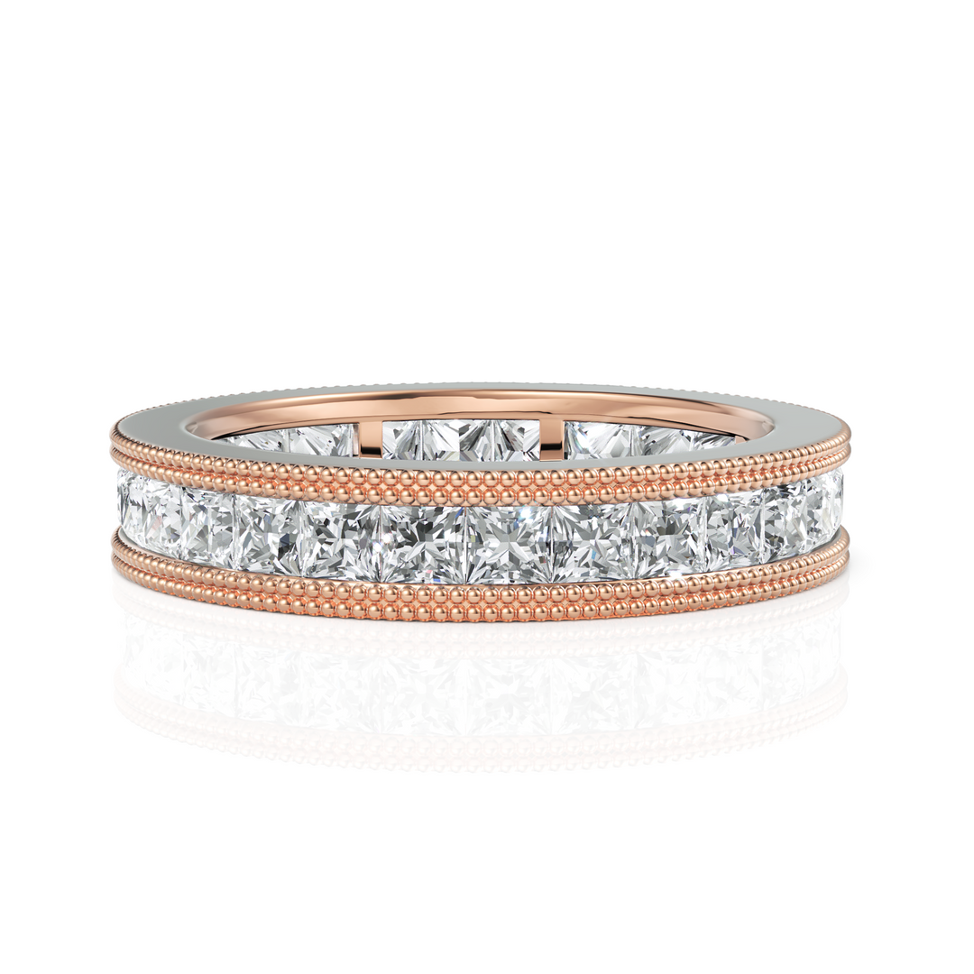 Princess Cut Diamond Eternity Wedding Band