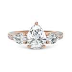 Load image into Gallery viewer, Brilliant Three Stone Pear Cut Diamond Engagement Ring (Center Stone 1.50 CT.)
