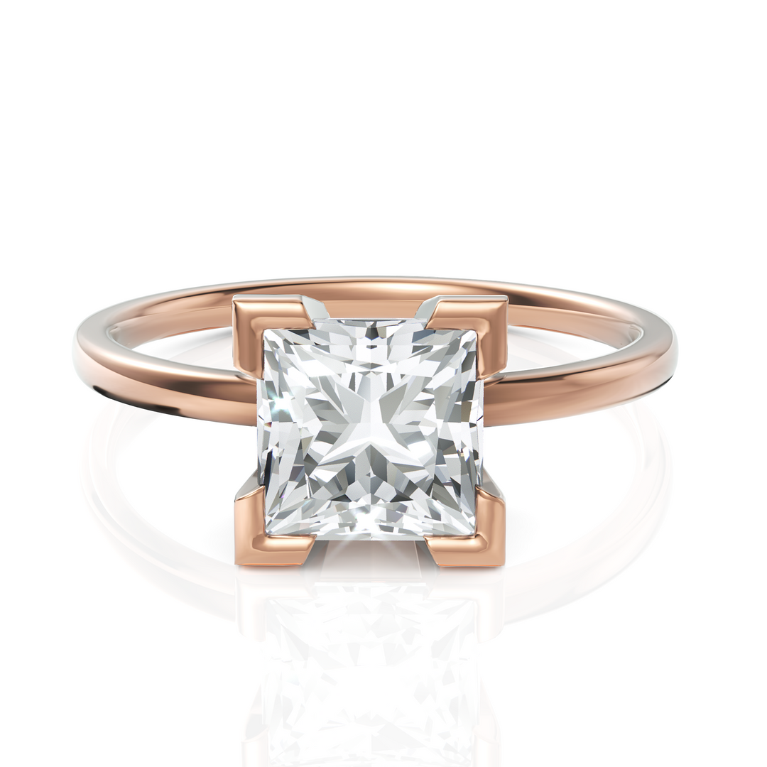 Nebula Solitaire Princess Cut Spark Ring