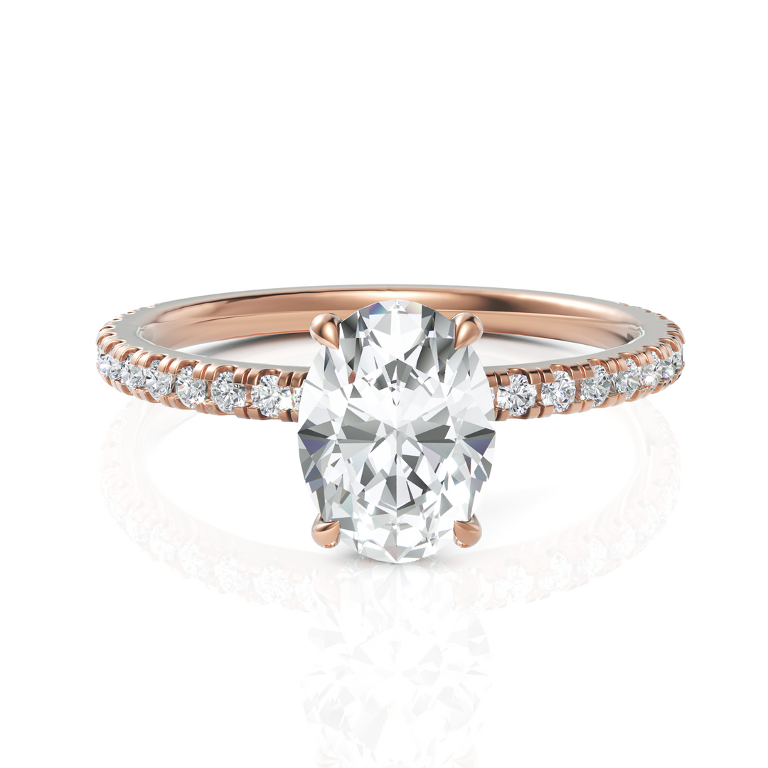 Grand Oval Classic Fine Solitaire Diamond Ring (1.00 Ct. Oval Cut)