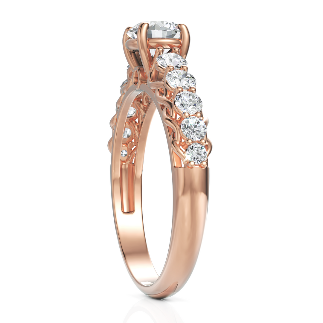 Glistening Classic Round Diamond Ring